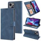 For iPhone 14 Fantasy Skin-feel Calfskin Texture Leather Phone Case(Blue) - 1