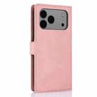 For iPhone 17 Pro Fantasy Skin-feel Calfskin Texture Leather Phone Case(Pink) - 3