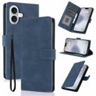 For iPhone 17 Fantasy Skin-feel Calfskin Texture Leather Phone Case(Blue) - 1