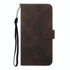 For Samsung Galaxy S25+ 5G Cubic Skin Feel Flip Leather Phone Case(Brown) - 3