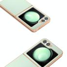 For Samsung Galaxy Z Flip6 PU Leather Electroplating Frame Full Coverage Phone Case(Light Green) - 3