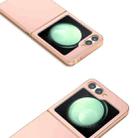 For Samsung Galaxy Z Flip6 PU Leather Electroplating Frame Full Coverage Phone Case(Light Pink) - 3