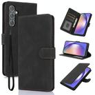For Samsung Galaxy A13 4G / 5G Fantasy Skin-feel Calfskin Texture Leather Phone Case(Black) - 1