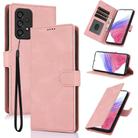 For Samsung Galaxy A33 5G Fantasy Skin-feel Calfskin Texture Leather Phone Case(Pink) - 1