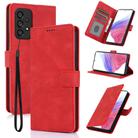 For Samsung Galaxy A33 5G Fantasy Skin-feel Calfskin Texture Leather Phone Case(Red) - 1
