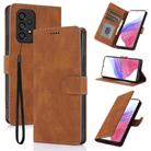 For Samsung Galaxy A53 5G Fantasy Skin-feel Calfskin Texture Leather Phone Case(Brown) - 1