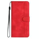 For Samsung Galaxy S25+ 5G Heart Pattern Skin Feel Leather Phone Case(Red) - 2