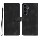 For Samsung Galaxy S25 FE 5G Heart Pattern Skin Feel Leather Phone Case(Black) - 1