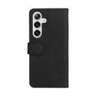 For Samsung Galaxy S25 / S24 5G Dual-color Splicing Flip Leather Phone Case(Black) - 3