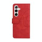 For Samsung Galaxy S25+ / S24+ 5G Dual-color Splicing Flip Leather Phone Case(Red) - 3