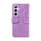 For Samsung Galaxy S25+ / S24+ 5G Dual-color Splicing Flip Leather Phone Case(Purple) - 3