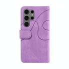 For Samsung Galaxy S25 Ultra 5G Dual-color Splicing Flip Leather Phone Case(Purple) - 3