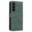 For Samsung Galaxy S25 FE 5G Dual-color Splicing Flip Leather Phone Case(Green) - 3