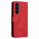 For Samsung Galaxy S25 FE 5G Dual-color Splicing Flip Leather Phone Case(Red) - 3