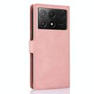 For Xiaomi Poco X6 Pro 5G Fantasy Skin-feel Calfskin Texture Leather Phone Case(Pink) - 3