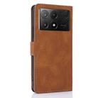 For Xiaomi Poco X6 Pro 5G Fantasy Skin-feel Calfskin Texture Leather Phone Case(Brown) - 3