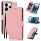 For Xiaomi Poco M7 Pro 5G Fantasy Skin-feel Calfskin Texture Leather Phone Case(Pink) - 1