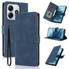 For Xiaomi Poco M7 Pro 5G Fantasy Skin-feel Calfskin Texture Leather Phone Case(Blue) - 1