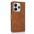 For Xiaomi Poco M7 Pro 5G Fantasy Skin-feel Calfskin Texture Leather Phone Case(Brown) - 3
