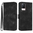 For vivo S9 Line Pattern Skin Feel Leather Phone Case(Black) - 1