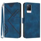 For vivo S9 Line Pattern Skin Feel Leather Phone Case(Royal Blue) - 1