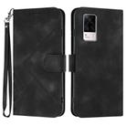 For vivo S9e Line Pattern Skin Feel Leather Phone Case(Black) - 1