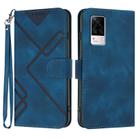 For vivo S9e Line Pattern Skin Feel Leather Phone Case(Royal Blue) - 1