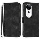 For vivo S19 Pro Line Pattern Skin Feel Leather Phone Case(Black) - 1