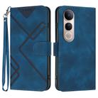 For vivo V50 Lite 4G / 5G Line Pattern Skin Feel Leather Phone Case(Royal Blue) - 1
