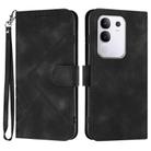 For vivo Y29 4G Line Pattern Skin Feel Leather Phone Case(Black) - 1