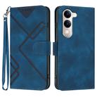 For vivo Y29s 5G / Y04 4G Global Line Pattern Skin Feel Leather Phone Case(Royal Blue) - 1