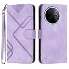 For vivo Y39 5G Line Pattern Skin Feel Leather Phone Case(Light Purple) - 1