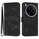 For vivo X200 Ultra Line Pattern Skin Feel Leather Phone Case(Black) - 1