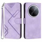 For vivo iQOO Z10 / T4 / Y300 Pro Line Pattern Skin Feel Leather Phone Case(Light Purple) - 1