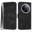 For vivo iQOO Z10 / T4 / Y300 Pro Line Pattern Skin Feel Leather Phone Case(Black) - 1