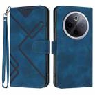 For vivo iQOO Z10 / T4 / Y300 Pro Line Pattern Skin Feel Leather Phone Case(Royal Blue) - 1