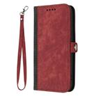 For Samsung Galaxy S25+ 5G Side Buckle Double Fold Hand Strap Leather Phone Case(Red) - 3
