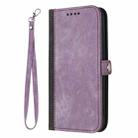 For Samsung Galaxy S25 Ultra 5G Side Buckle Double Fold Hand Strap Leather Phone Case(Purple) - 3