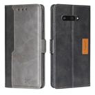 For Kyocera Digno SX4 5G Contrast Color Side Buckle Leather Phone Case(Black + Grey) - 1