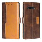 For Kyocera Digno SX4 5G Contrast Color Side Buckle Leather Phone Case(Dark Brown + Gold) - 1