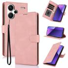 For Redmi Note 13 Pro+ 5G Fantasy Skin-feel Calfskin Texture Leather Phone Case(Pink) - 1