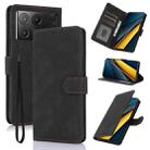 For Redmi K70E Fantasy Skin-feel Calfskin Texture Leather Phone Case(Black) - 1