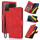 For Redmi K70E Fantasy Skin-feel Calfskin Texture Leather Phone Case(Red) - 1