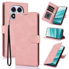 For Redmi Note 14 Pro 5G Fantasy Skin-feel Calfskin Texture Leather Phone Case(Pink) - 1