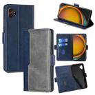 For Samsung Galaxy Xcover 7 Pro 5G Contrast Color Side Buckle Leather Phone Case(Blue + Grey) - 1