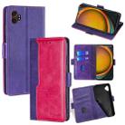 For Samsung Galaxy Xcover 7 Pro 5G Contrast Color Side Buckle Leather Phone Case(Purple + Rose Red) - 1