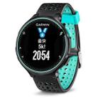 For Garmin Forerunner 235 Two-color Watch Band(Black Mint Green) - 1