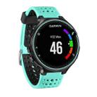 For Garmin Forerunner 235 Two-color Watch Band(Mint Green Black) - 1