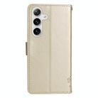 For Samsung Galaxy S25 / S24 5G Tree & Cat Embossed Pattern Flip Leather Phone Case(Gold) - 3