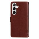 For Samsung Galaxy S25+ / S24+ 5G Tree & Cat Embossed Pattern Flip Leather Phone Case(Coffee) - 3